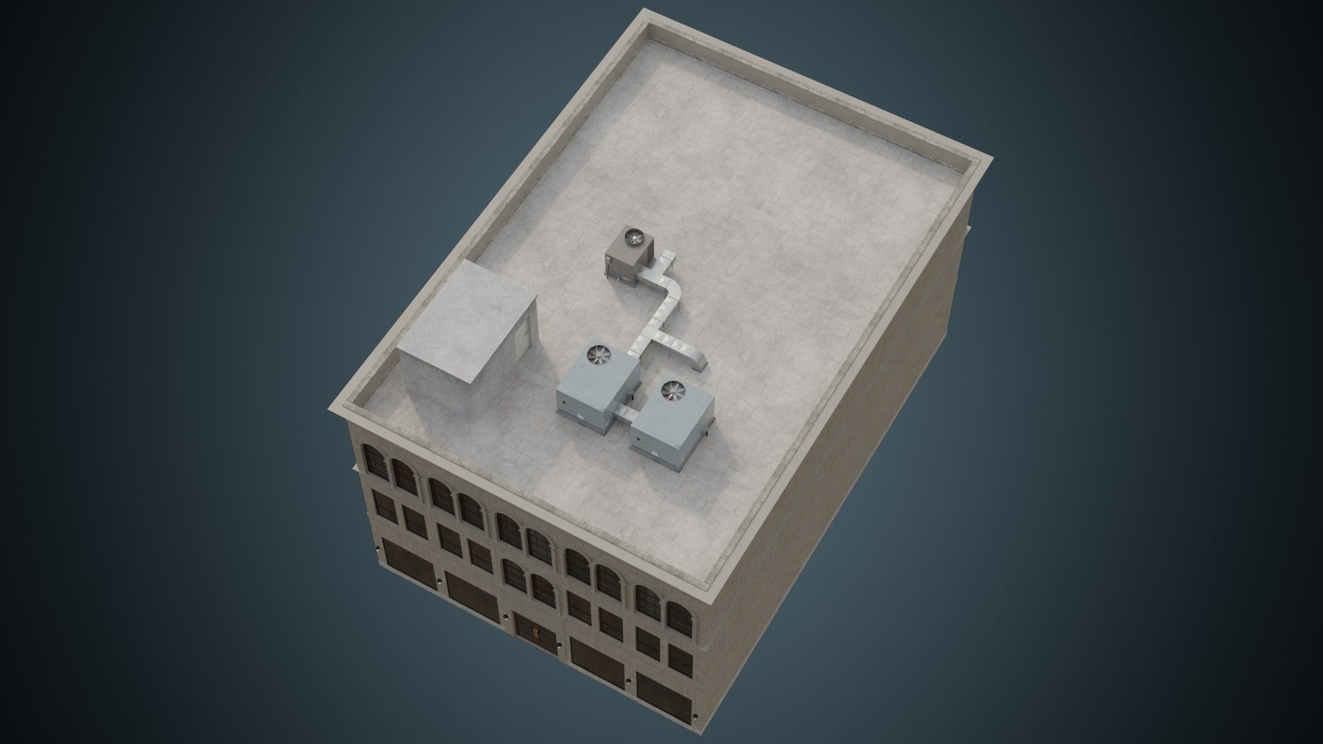 Building 30 Low-poly 3D model_2