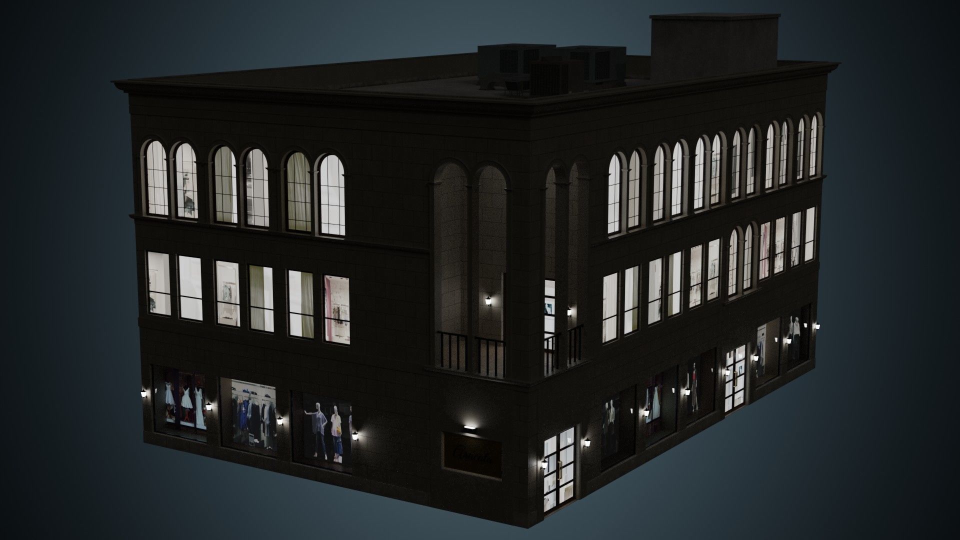 Building 30 Low-poly 3D model_9