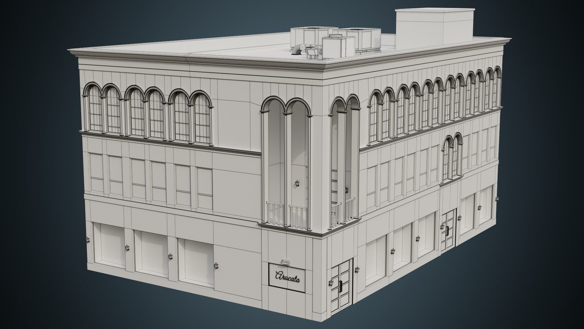Building 30 Low-poly 3D model_11