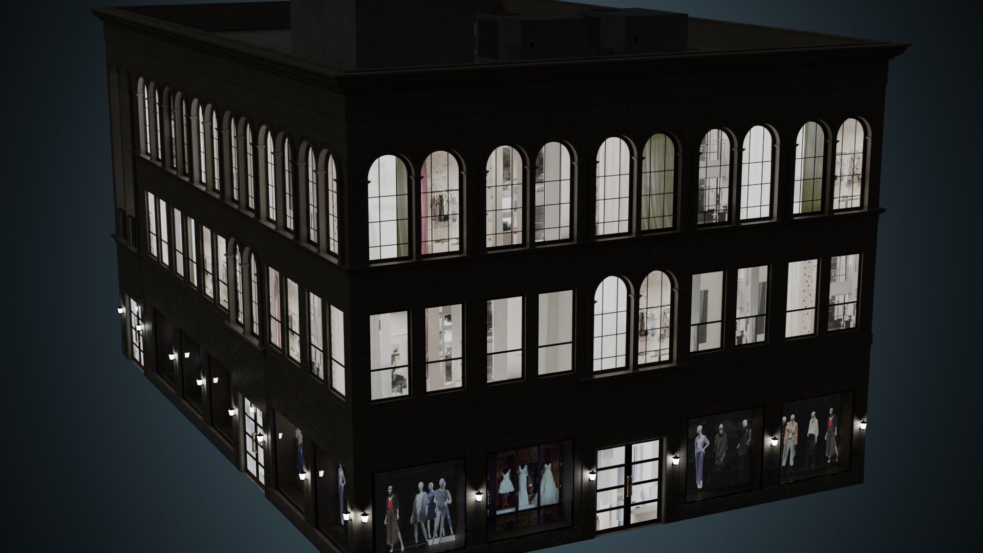 Building 30 Low-poly 3D model_10