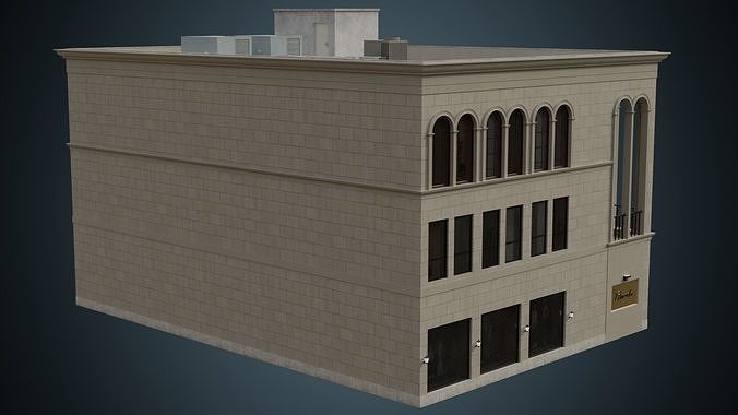 Building 30 Low-poly 3D model 2
