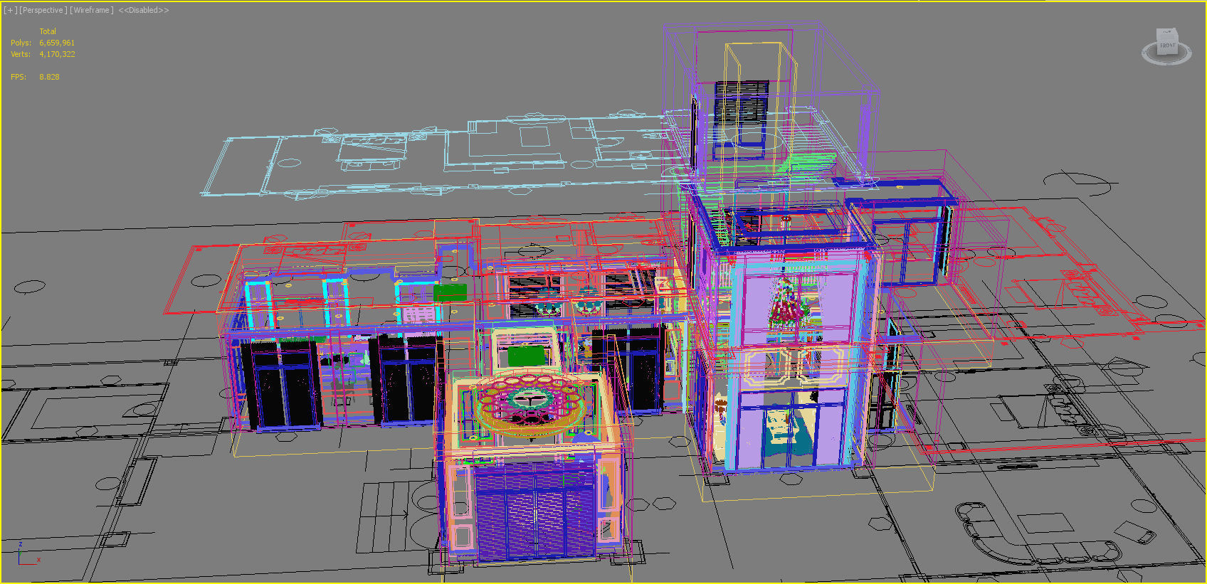 Interior decoration of the first floor of a large house 3D model_20