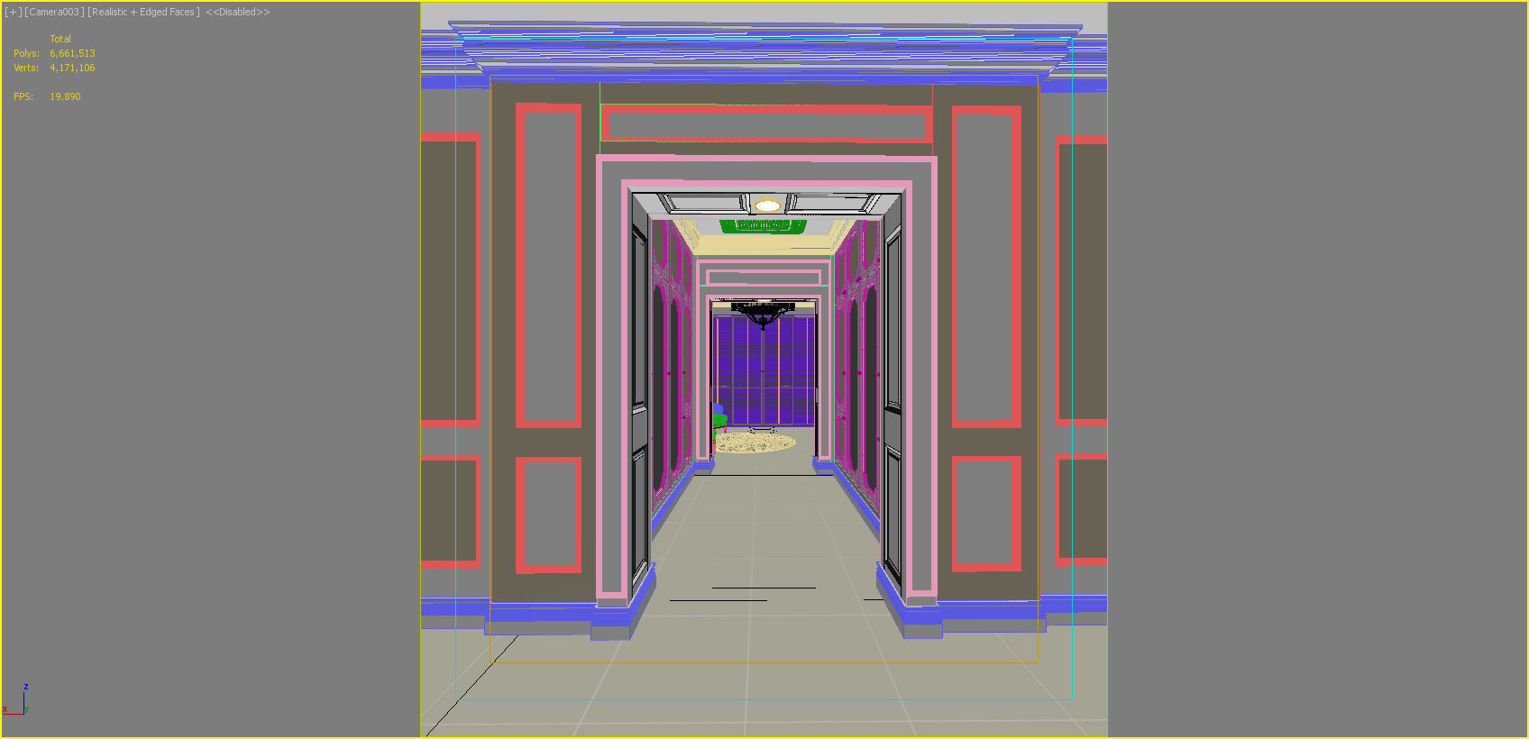 Interior decoration of the first floor of a large house 3D model_14