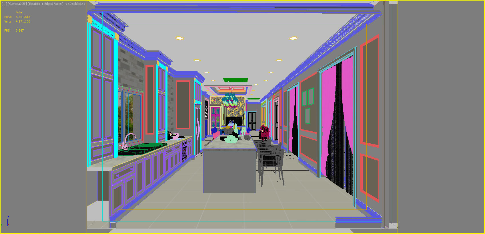 Interior decoration of the first floor of a large house 3D model_16