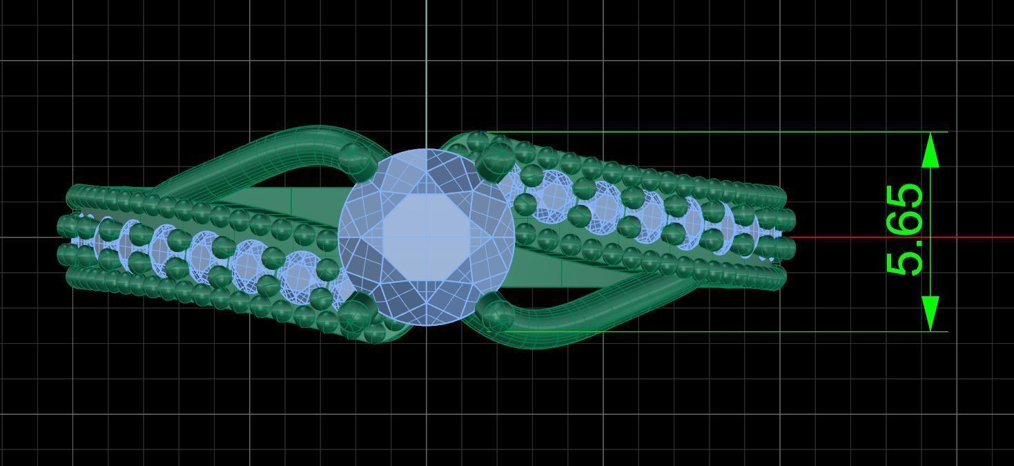 Pack jewelry ring  3D print model_60