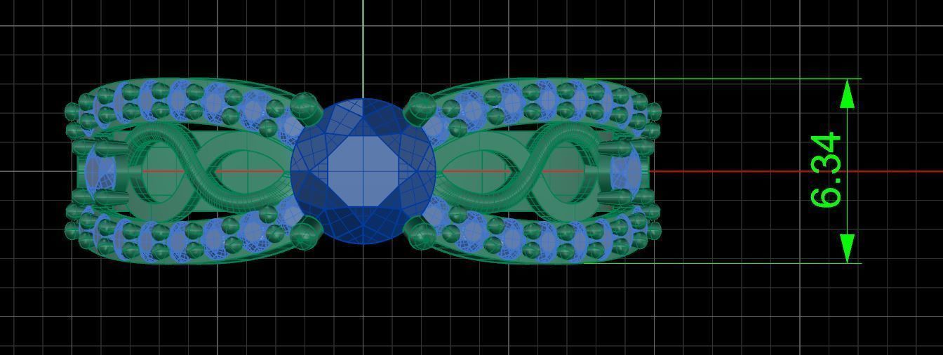 Pack jewelry ring  3D print model_40