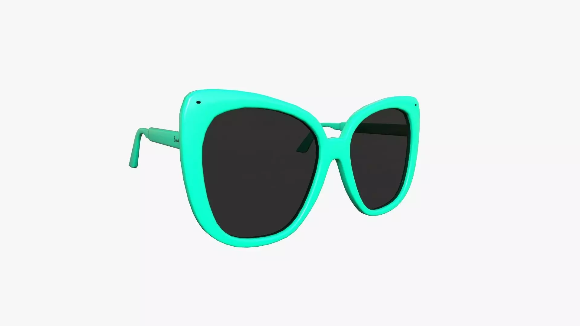 Sunglass J04 Aqua - Character Design Fashion Low-poly 3D model