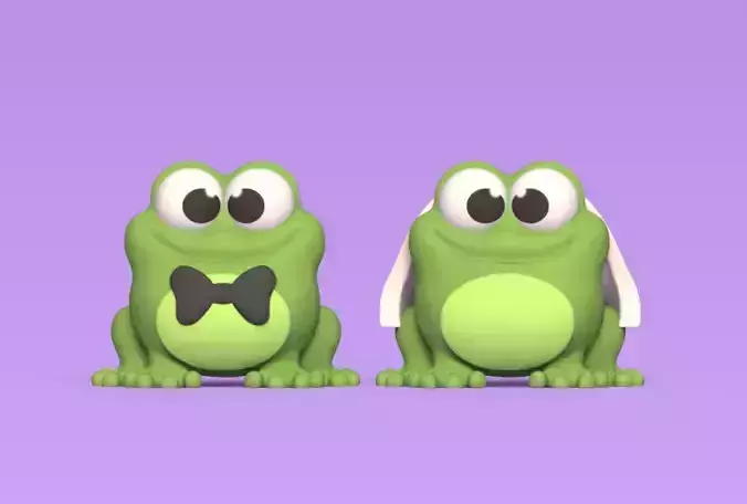 Frog Wedding Topper 3D print model