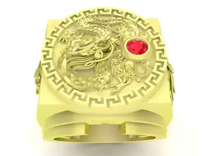 luxury hongkong diamond chinese dragon ring 3850