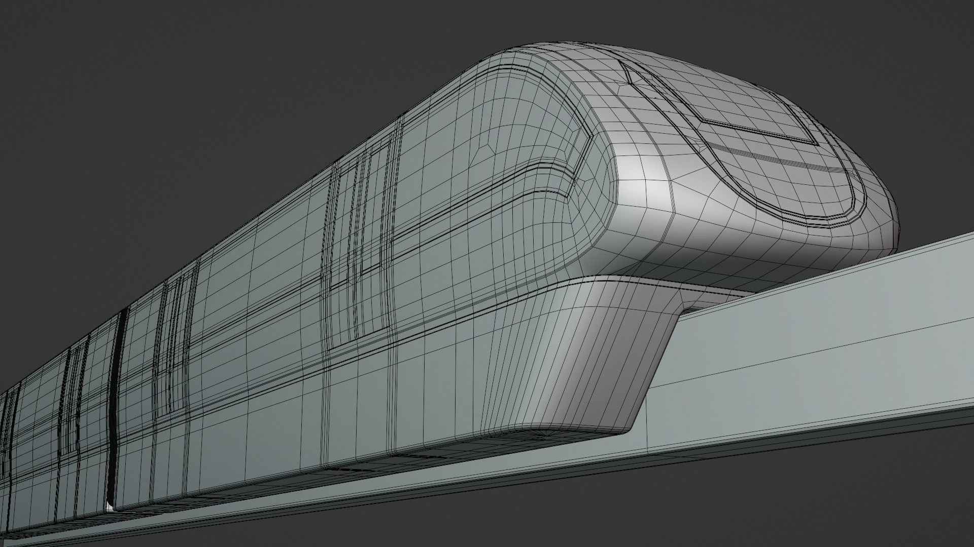 Monorail train concept 3D model_10