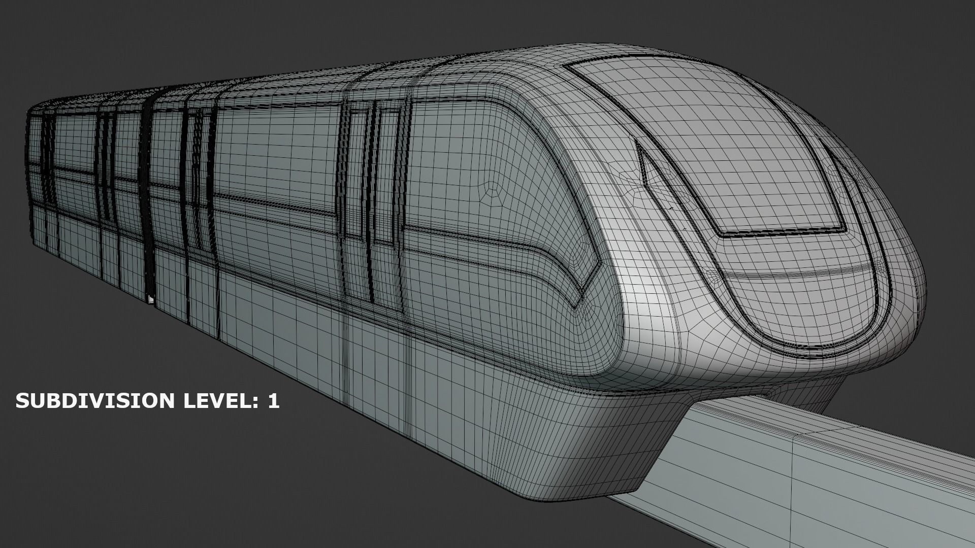 Monorail train concept 3D model_4