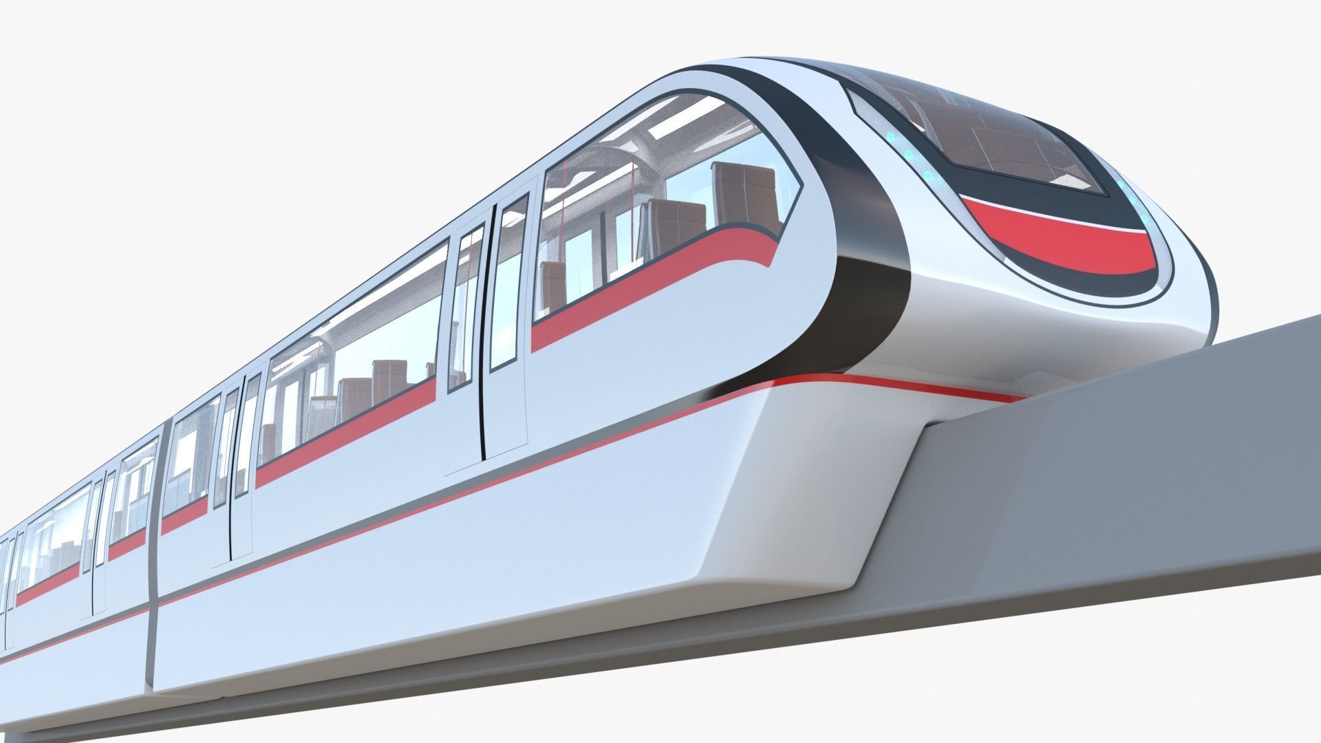 Monorail train concept 3D model_9