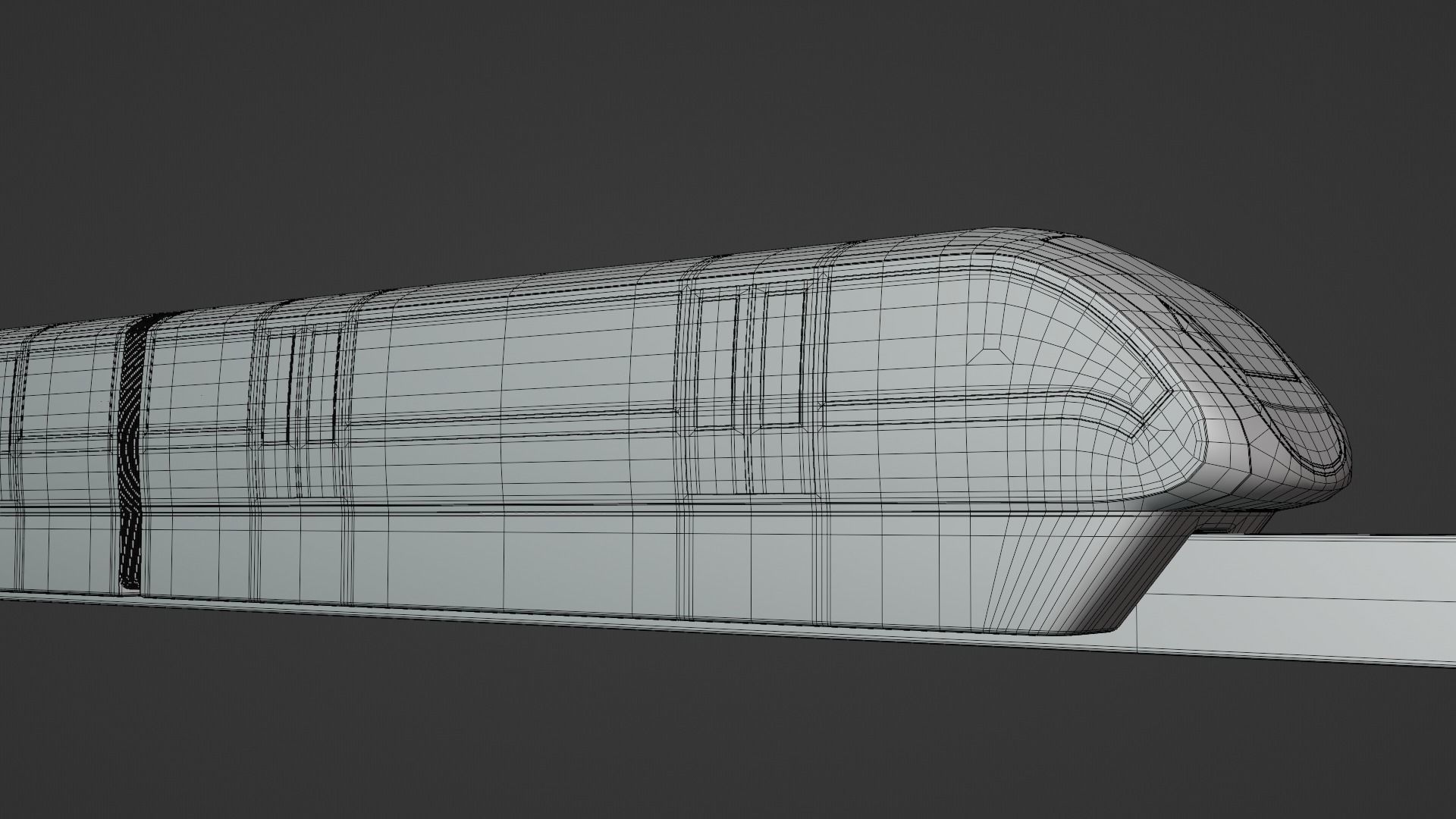 Monorail train concept 3D model_6