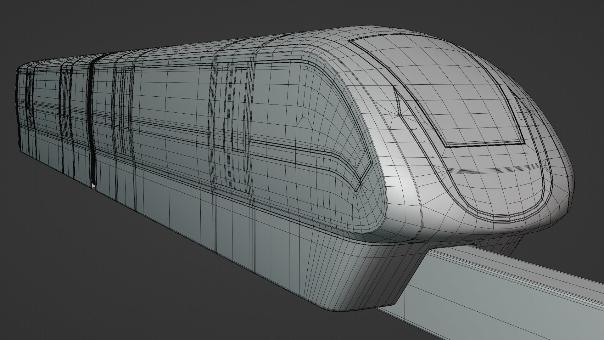 Monorail train concept 3D model_3