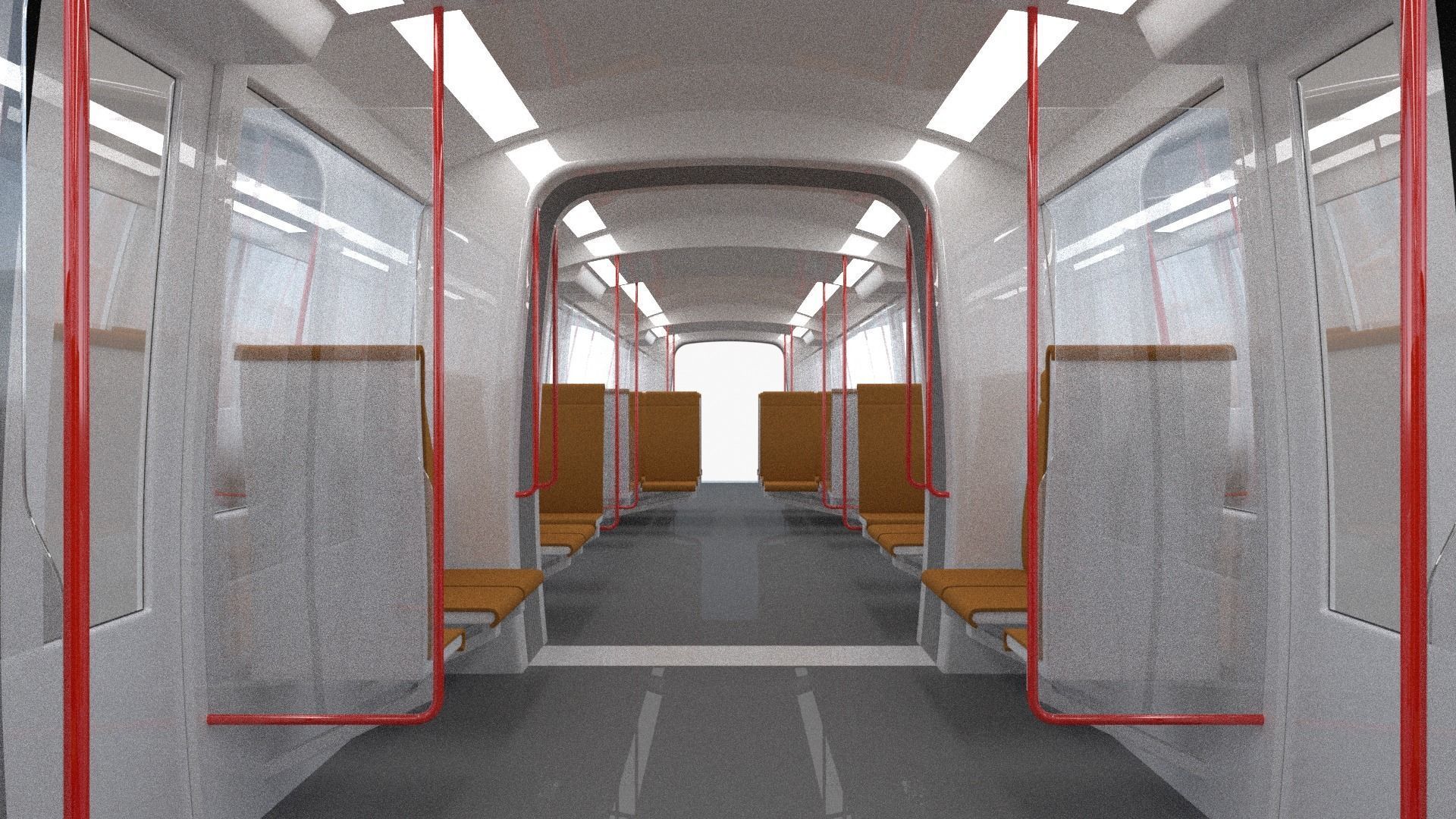 Monorail train concept 3D model_16