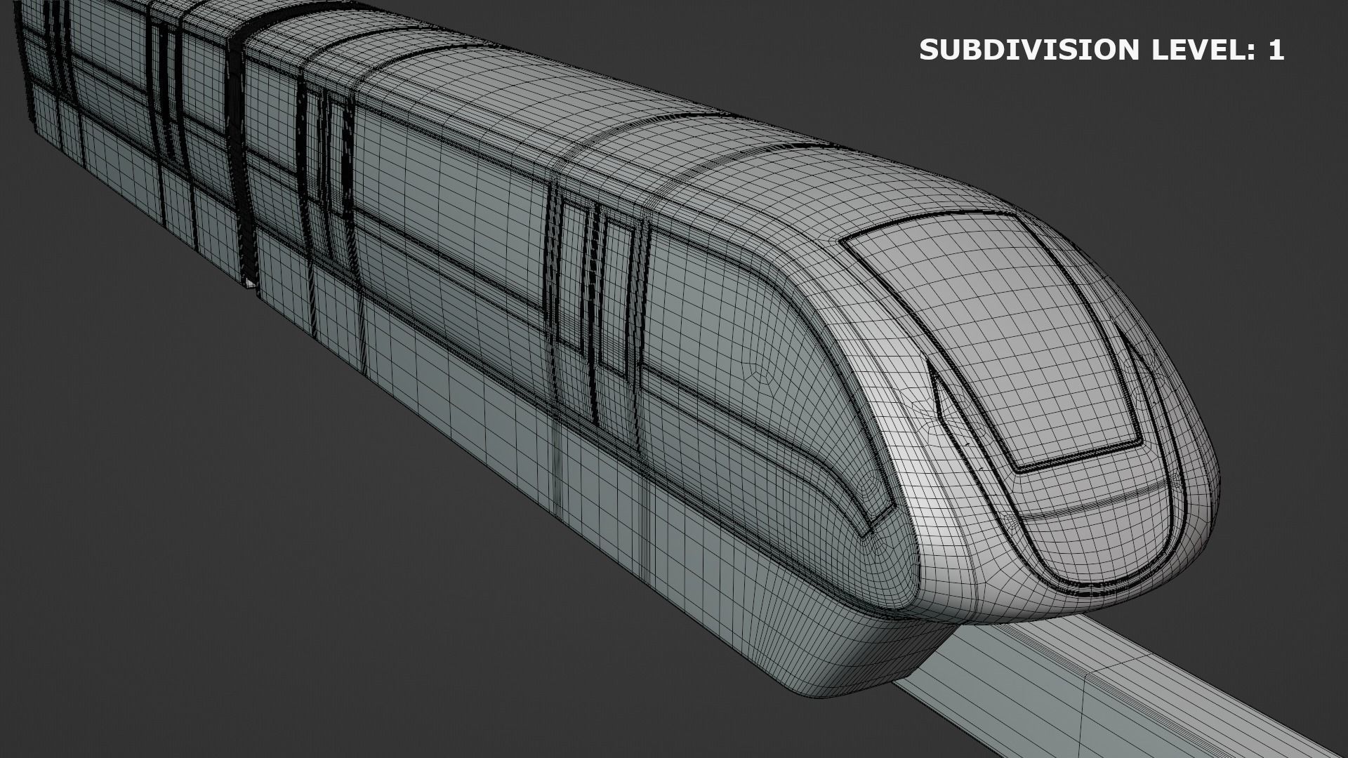 Monorail train concept 3D model_8