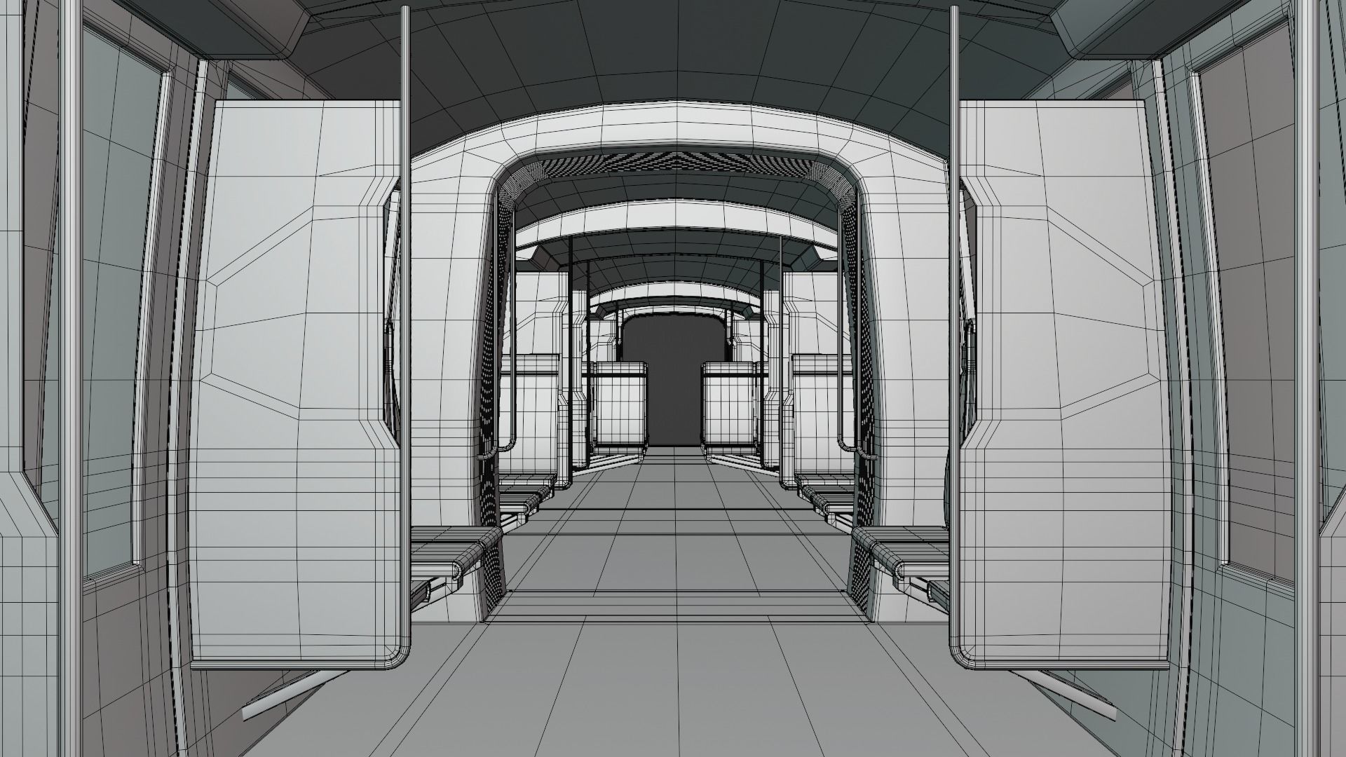 Monorail train concept 3D model_17