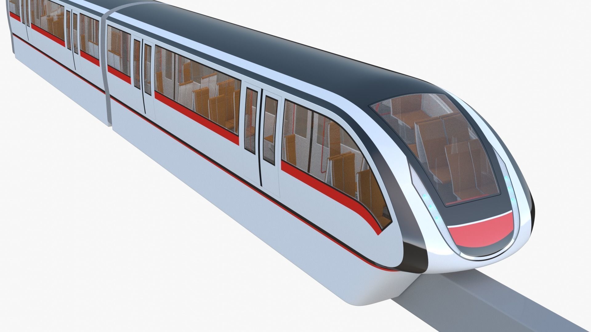 Monorail train concept 3D model_7