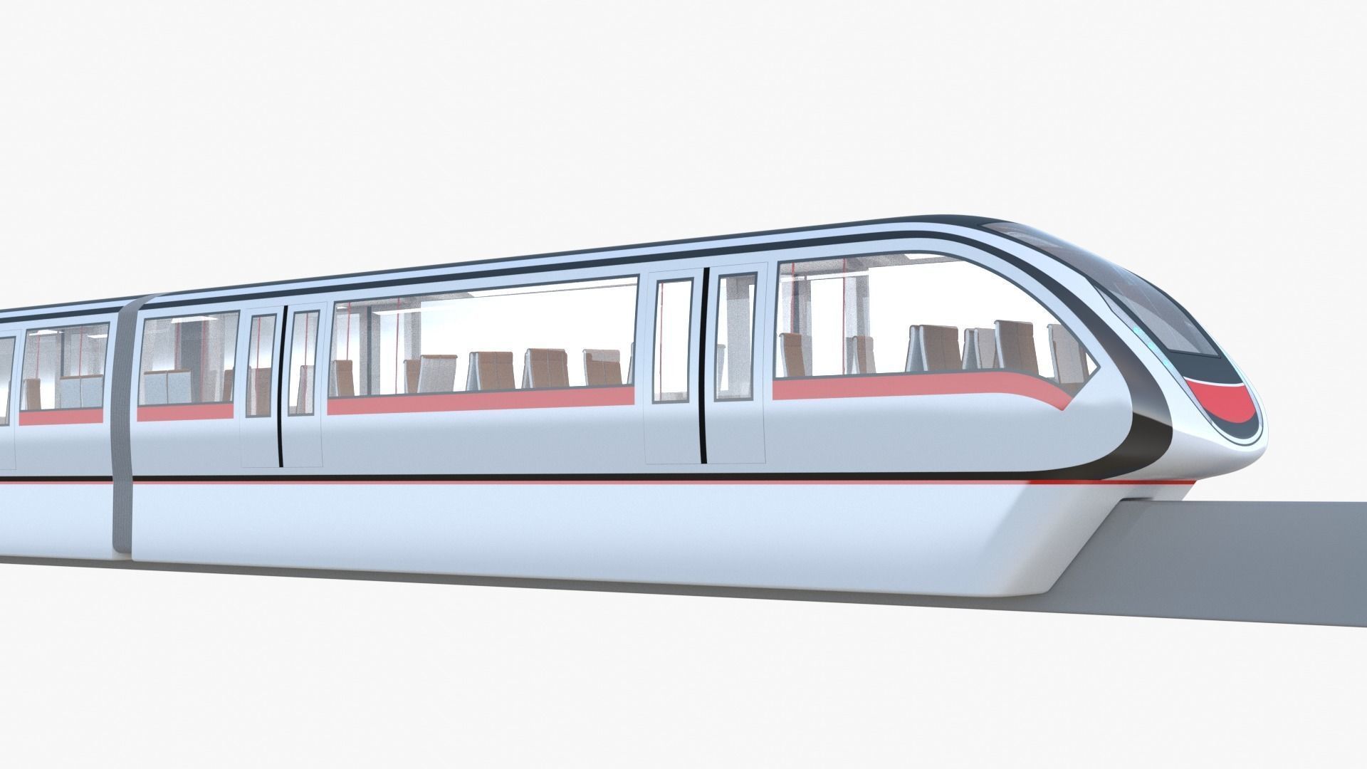 Monorail train concept 3D model_5