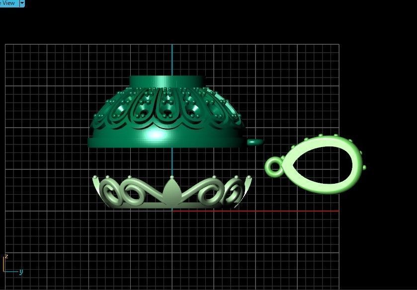 pendant with enamel and round stones 518 3D print model_40