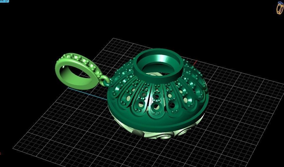 pendant with enamel and round stones 518 3D print model_38