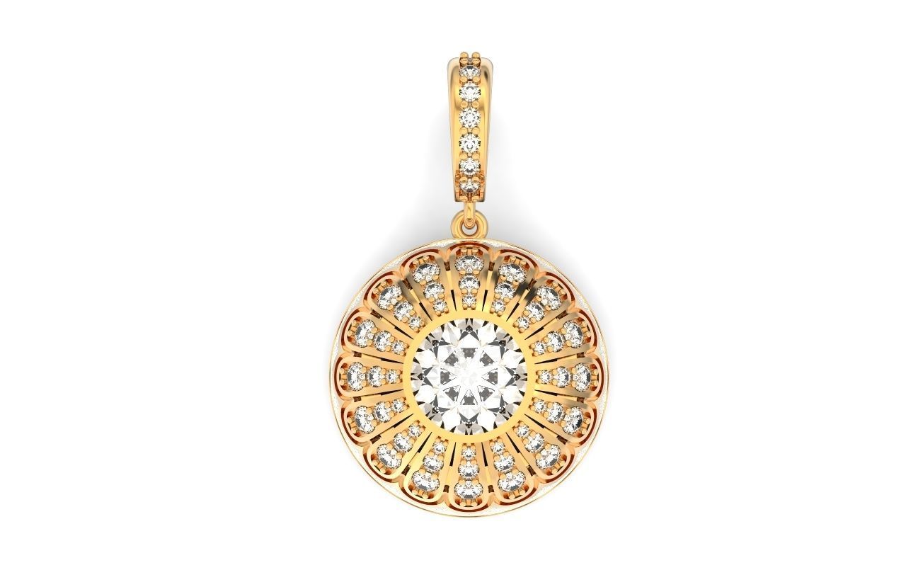 pendant with enamel and round stones 518 3D print model_16