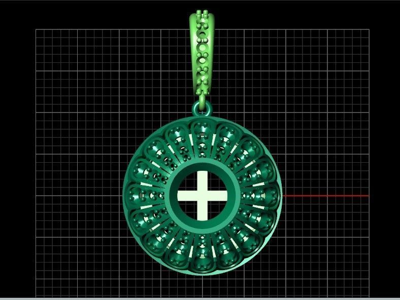 pendant with enamel and round stones 518 3D print model_39