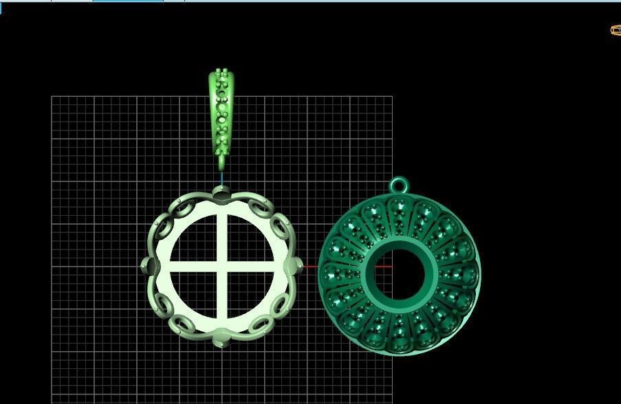 pendant with enamel and round stones 518 3D print model_41