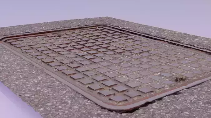 Cover manhole 04 high-poly