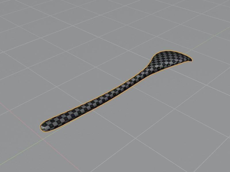 Wooden Kitchen Spoon Low-poly 3D model_3