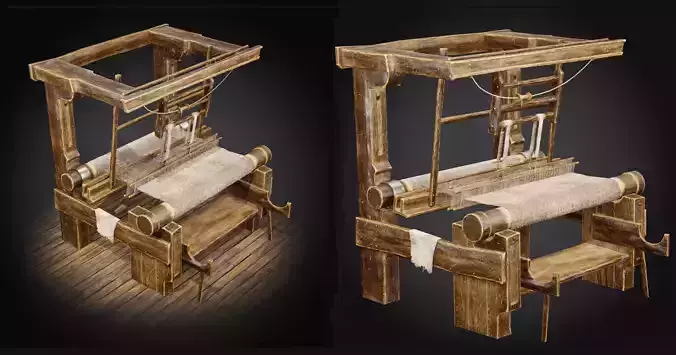 Medieval loom - Game Ready 3D Model Low-poly 3D model Medieval loom - Game Ready 3D Model Low-poly 3D model