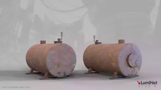 WatertankCylinderStanding 32 of 36 - Post Apocalyptic