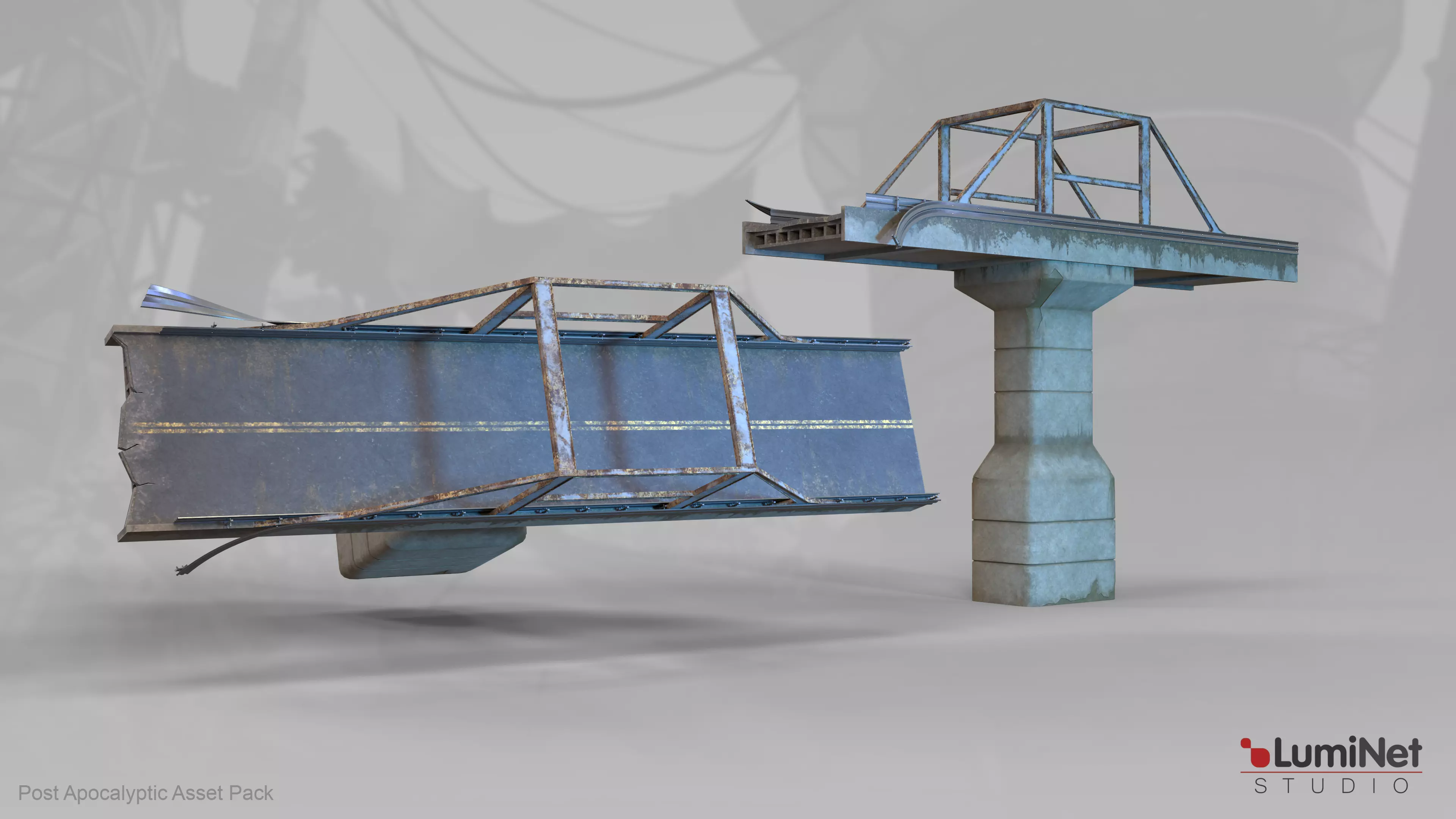 SemiFinishedBridge 27 of 36 - Post Apocalyptic Low-poly 3D model_0