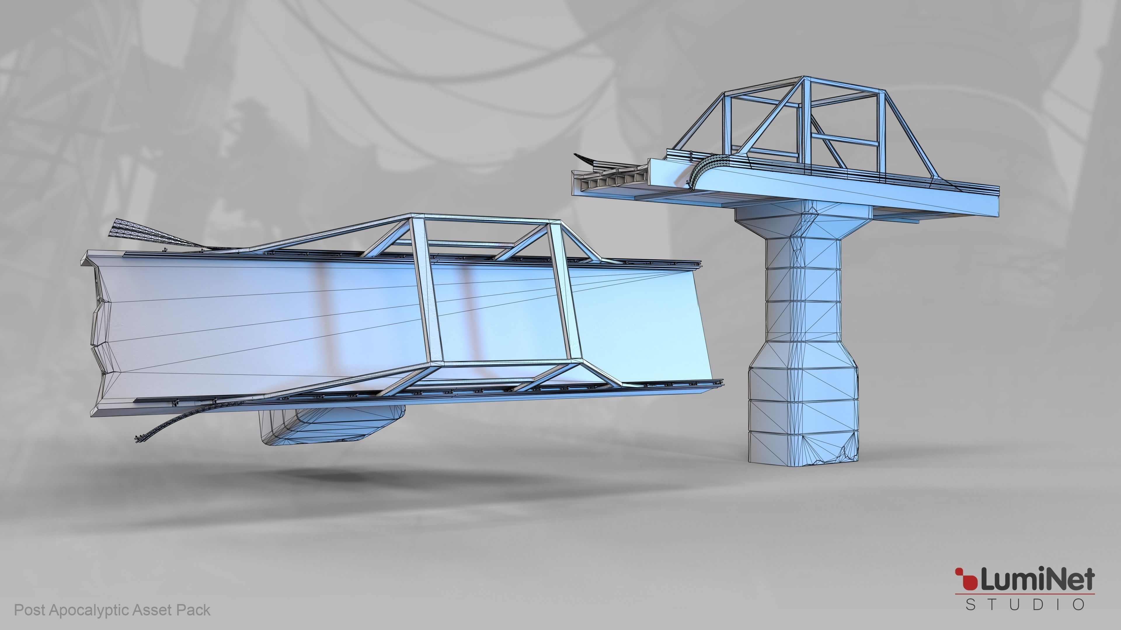 SemiFinishedBridge 27 of 36 - Post Apocalyptic Low-poly 3D model_1