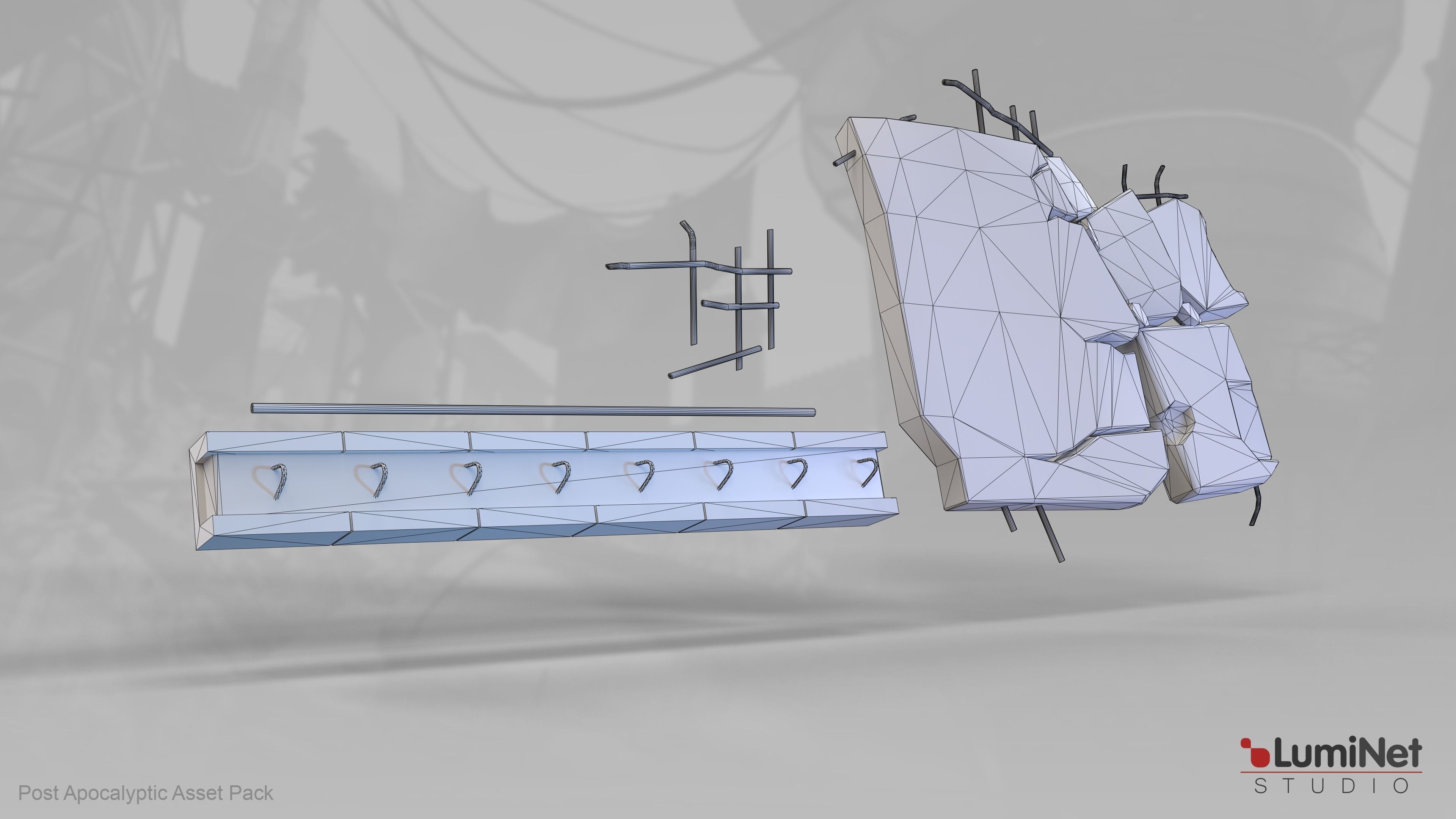RubbleLightGrey 25 of 36 - Post Apocalyptic Low-poly 3D model_1