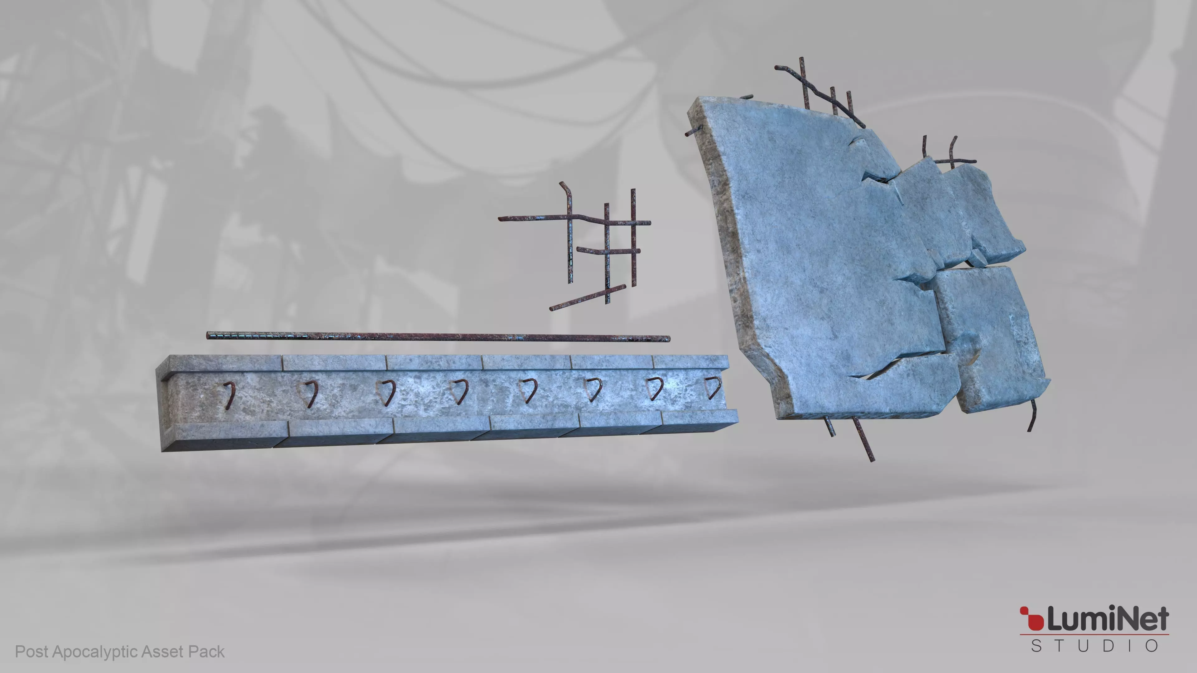 RubbleLightGrey 25 of 36 - Post Apocalyptic Low-poly 3D model_0