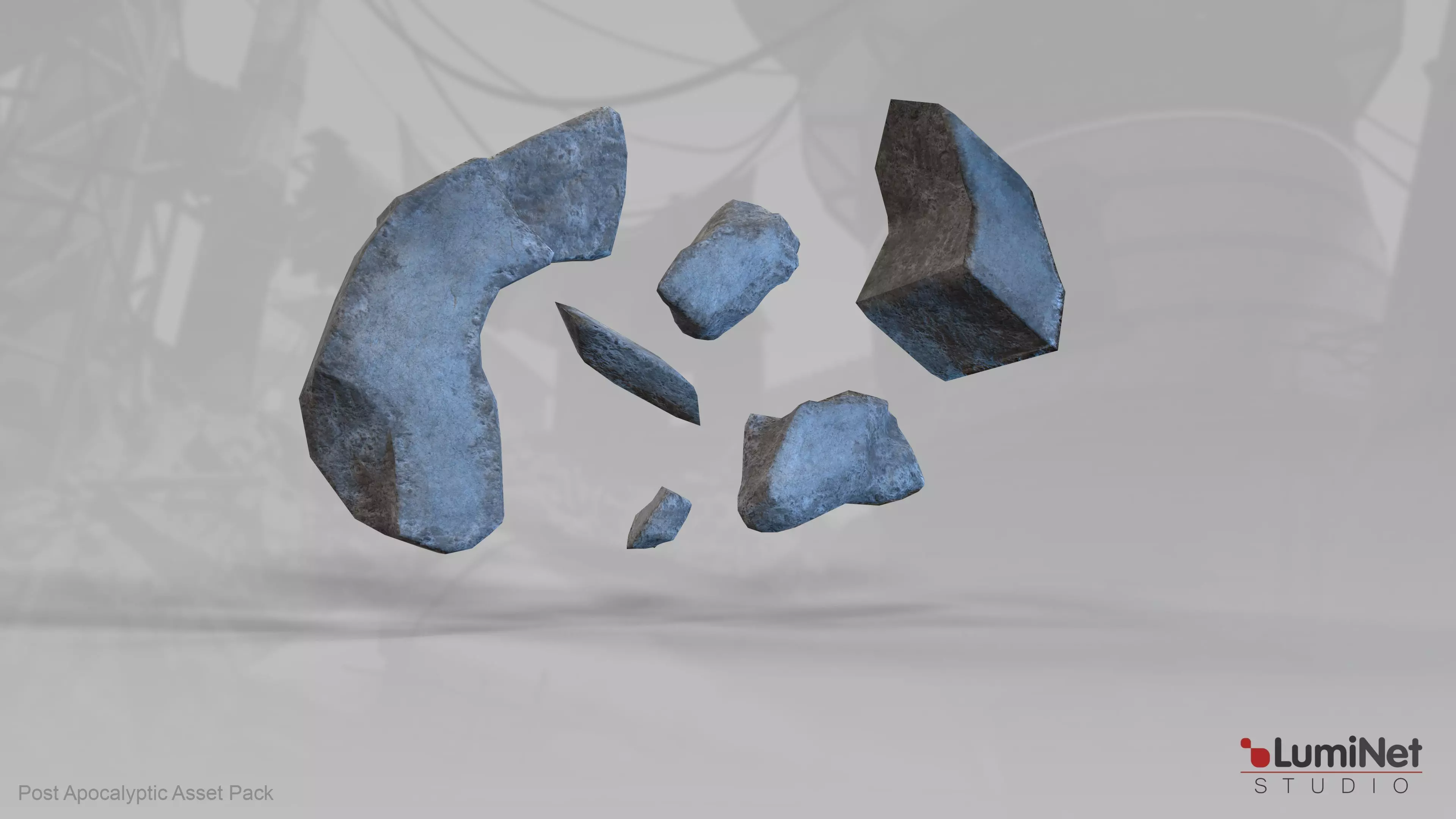 RubbleGrey 24 of 36 - Post Apocalyptic Low-poly 3D model_0