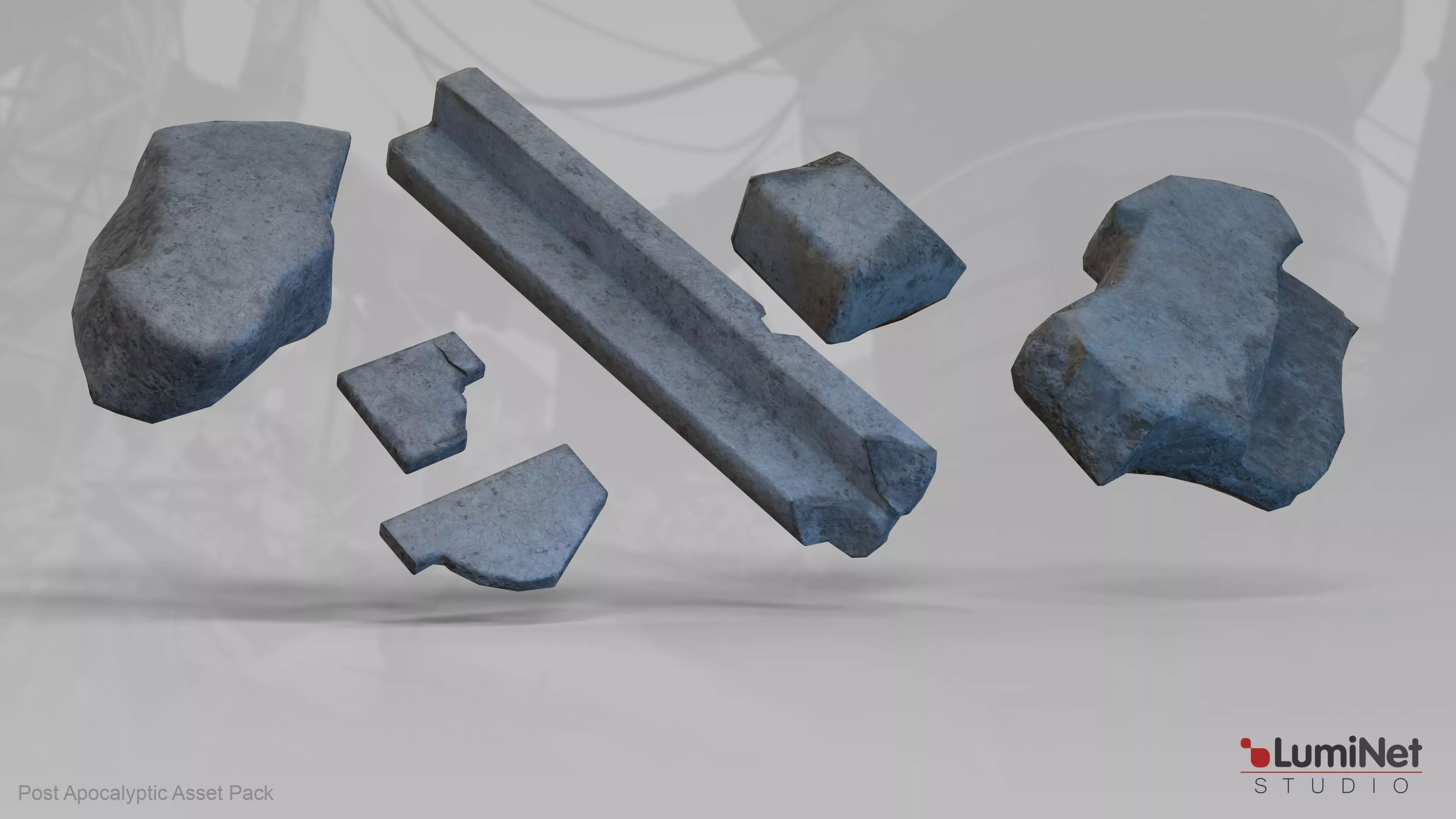 RubbleDarkGrey 23 of 36 - Post Apocalyptic Low-poly 3D model_0