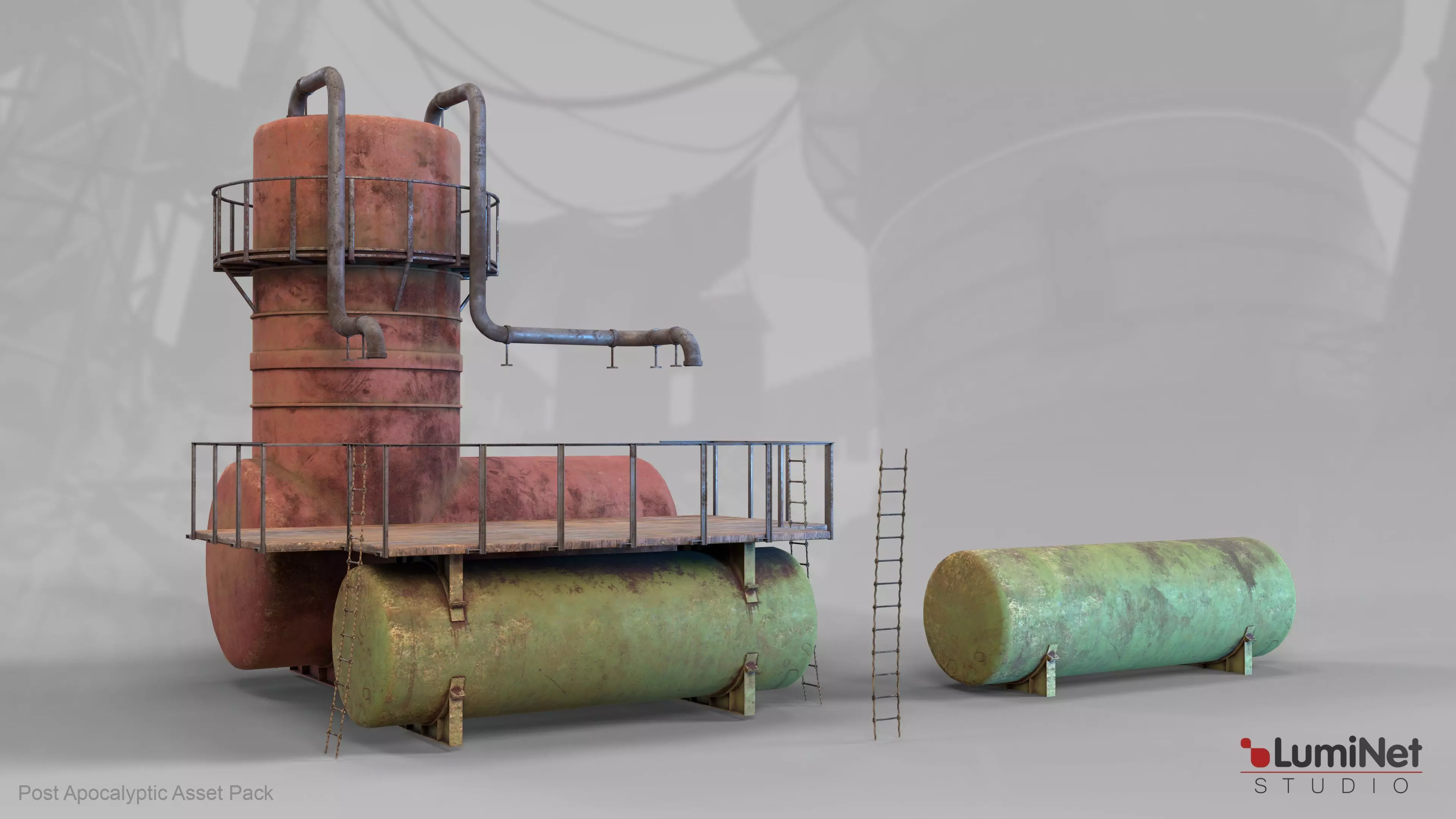 ModHouse 20 of 36 - Post Apocalyptic Low-poly 3D model_0