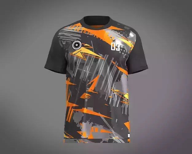 Soccer Black jersey Player 03