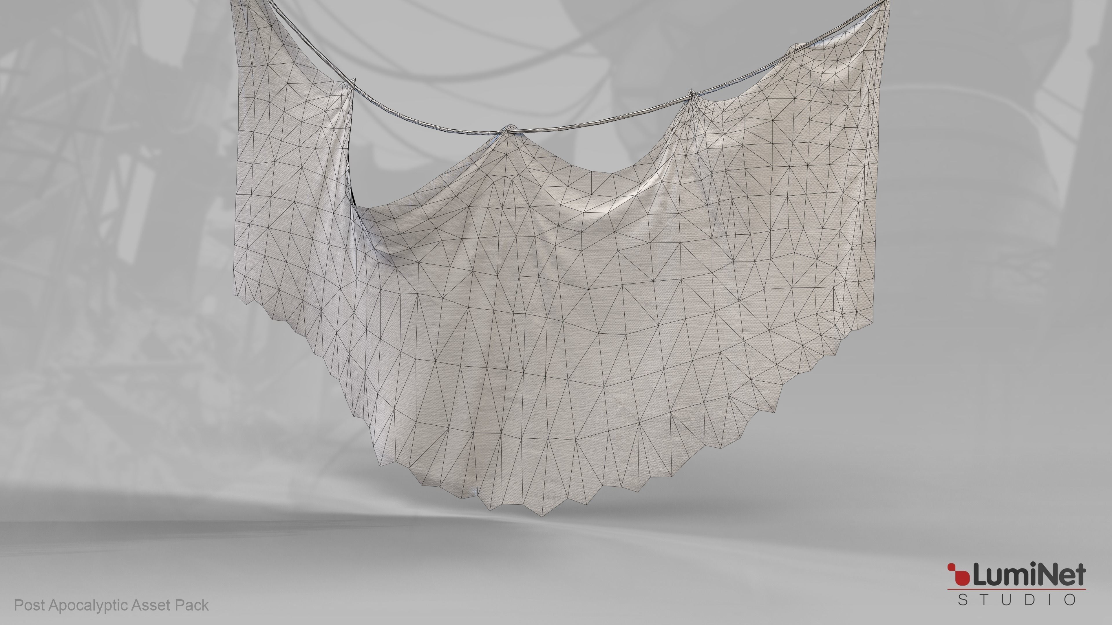Hanging Textil 12 of 36 - Post Apocalyptic Low-poly 3D model_1