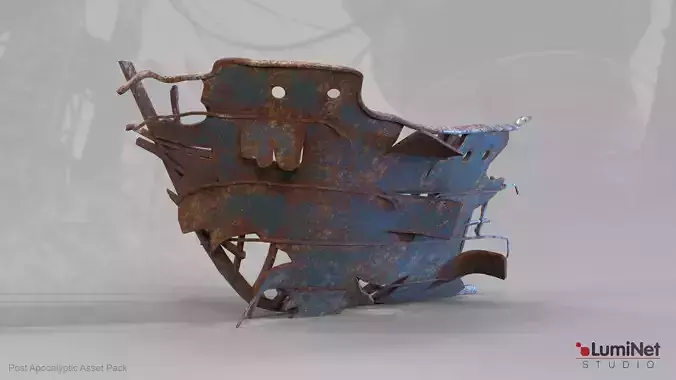 HalfOfShip  11 of 36 - Post Apocalyptic Low-poly 3D model