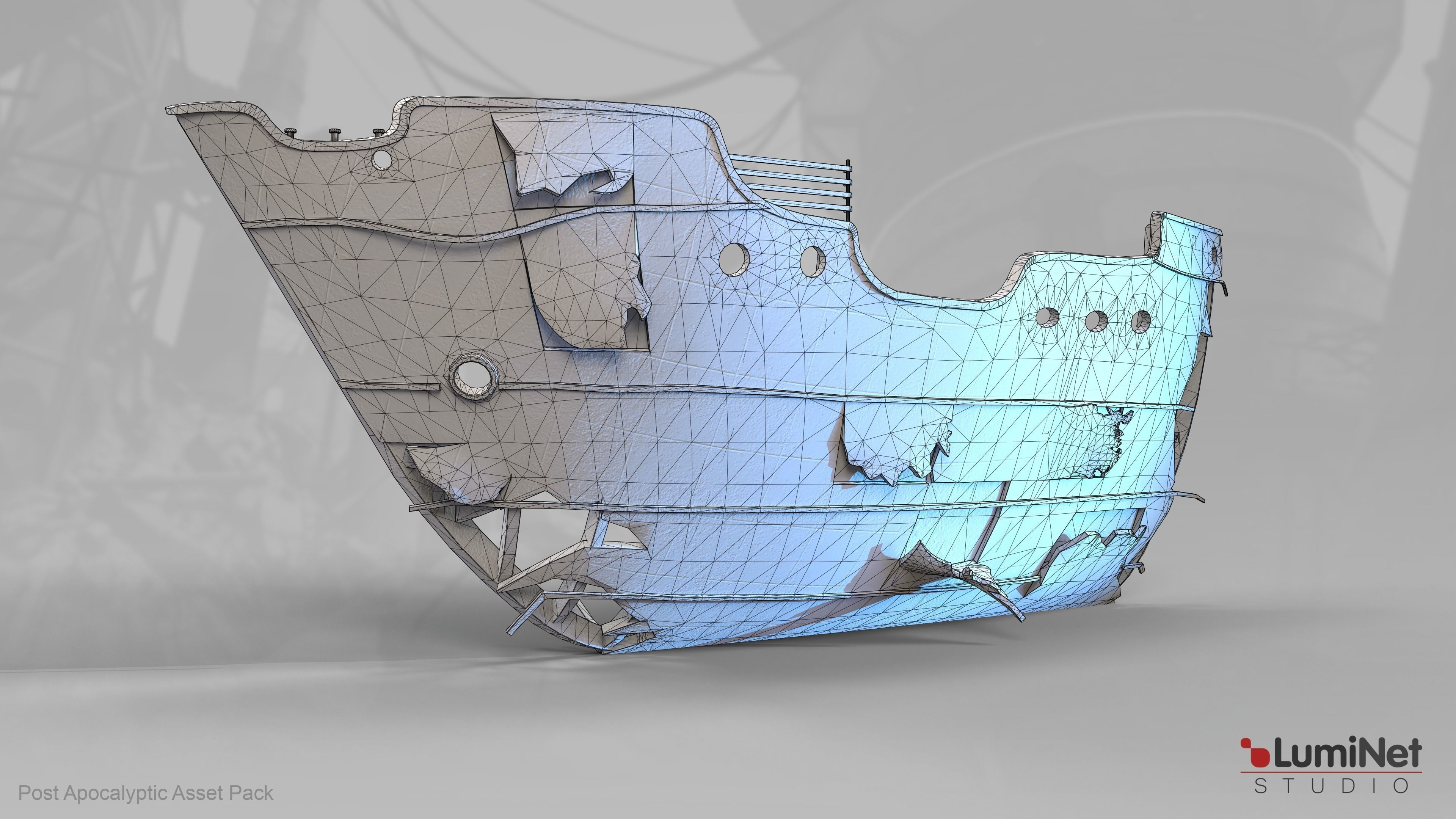 BigShipBigPart 3 of 36 - Post Apocalyptic Low-poly 3D model_1