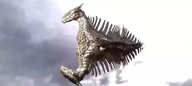 Dragon bone deity monolith  3D model