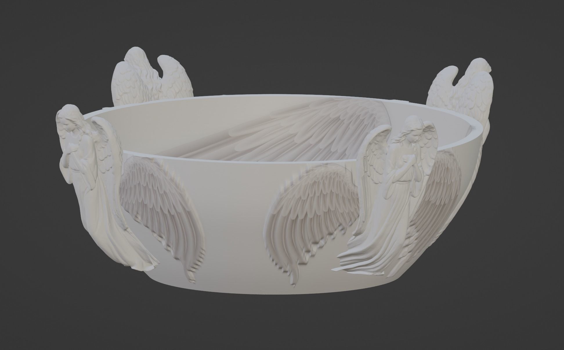 Angel Vase Cup 3D print model_4