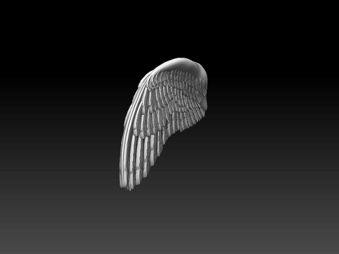 wings angel 3D print model_3