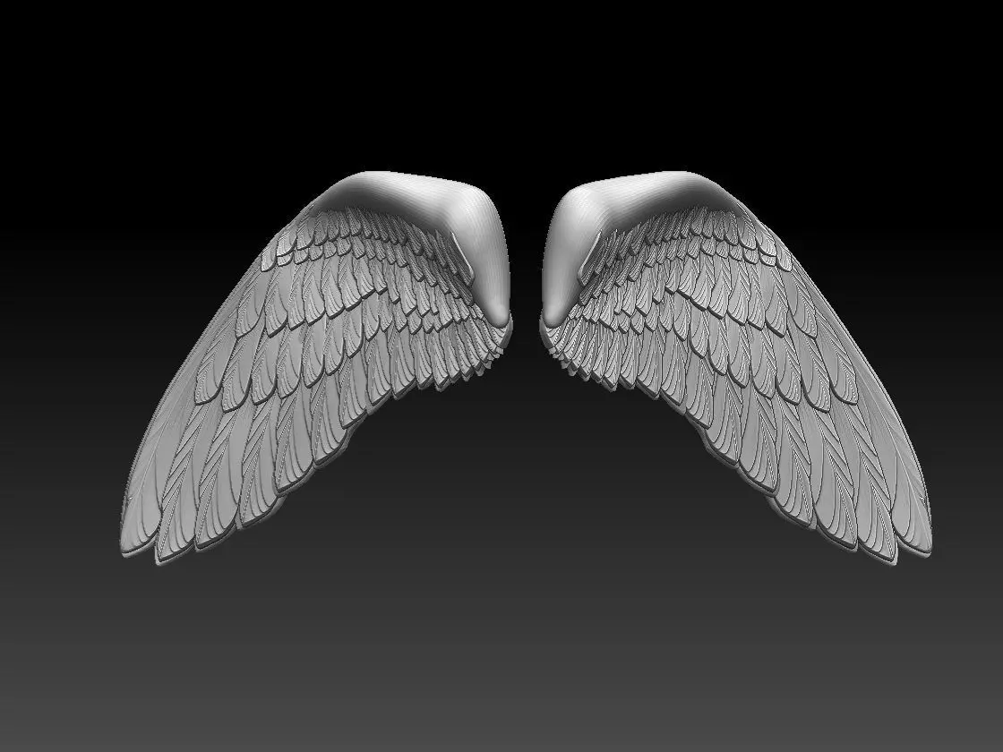 wings angel 3D print model_0