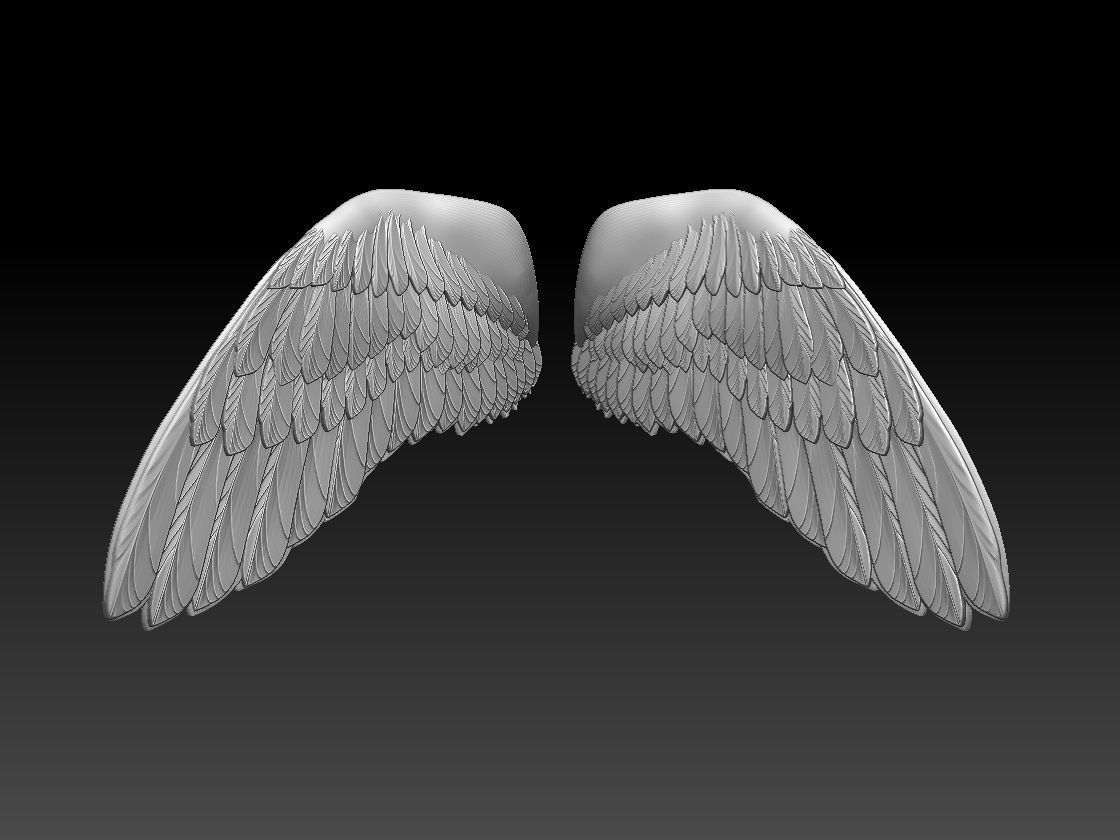 wings angel 3D print model_1