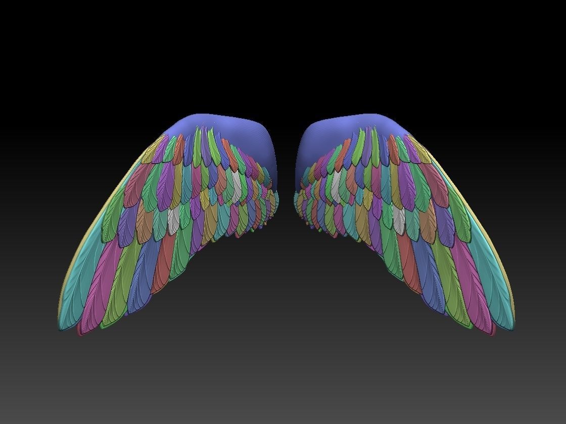 wings angel 3D print model_6