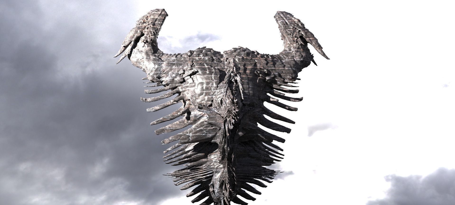 Dragon bone deity monolith 3 3D model_1